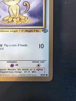 Meowth | 56 / 64 | Jungle | Gold Border Promo | Pokemon Card | MP - Image 5