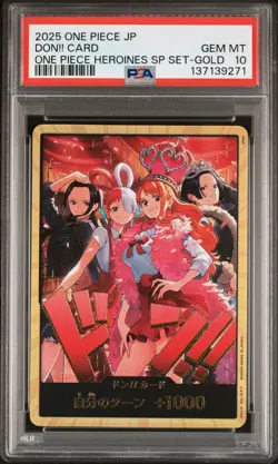 2025 ONE PIECE JPN ONE PIECE HEROINES SPECIAL SET GOLD DON!! CARD PSA 10 - Image 1