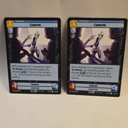 Star Wars Unlimited Condemn Rare 38/264 Card Lot (2 Cards) Secrets Of Power - Image 1