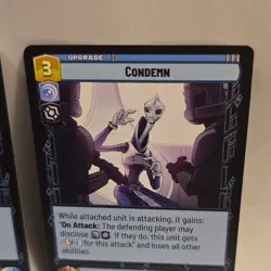 Star Wars Unlimited Condemn Rare 38/264 Card Lot (2 Cards) Secrets Of Power - Image 5