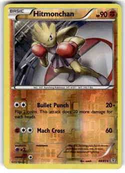 Hitmonchan 48/83 Reverse Holo Rare Generations Pokemon TCG Card - Image 1