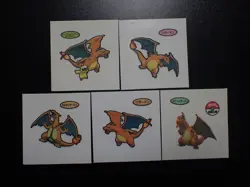 Pokemon Card Daiichi Bread Promo Sticker Charizard x5 SET #6255 - Image 1