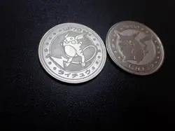 Pokemon Card Meiji Promo Battle Coin Silver x2 Raichu & Pikachu #6091 PLAY - Image 3