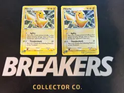 Pokemon TCG Pikachu Holo E-reader Black Star Promo Card #012 DMG Lot x2 - Image 1