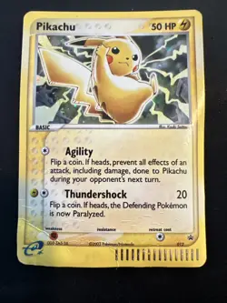 Pokemon TCG Pikachu Holo E-reader Black Star Promo Card #012 DMG Lot x2 - Image 2