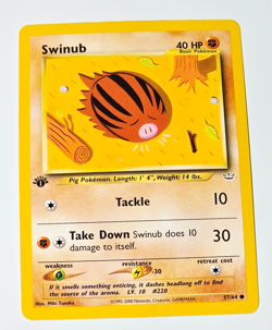Pokemon Swinub 57/64 Neo Revelation 1st Edition WotC 2001 TCG Common Card - Image 1