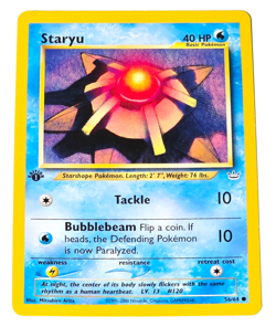 Pokemon TCG Staryu 56/64 Neo Revelation 1st Edition 2001 WOTC Common Card - Image 1