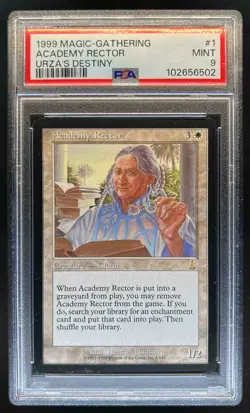 1999 Magic: The Gathering Urza's Destiny Academy Rector #1 PSA 9 - Image 1