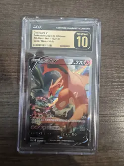 Pokemon Charizard v SR CS5AC-132/127 All-Stars Mei Chinese Card CGC Pristine 10 - Image 1