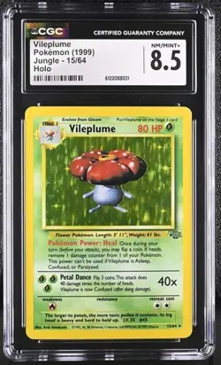 Vileplume *CGC 8.5* Holo *Jungle* #15 *1999* Vintage * Pokemon - Image 1