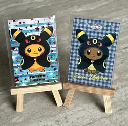 Pokemon Umbreon Poncho Cosplay Pikachu And Eevee Fanart Card Set - Image 1