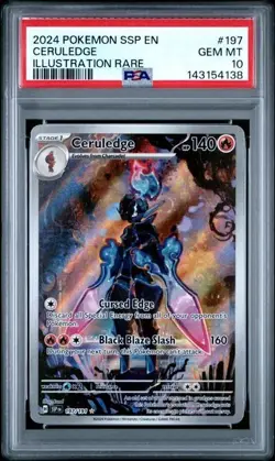 Pokemon Ceruledge Surging Sparks Illustration Rare #197 PSA 10 Gem Mint - Image 1