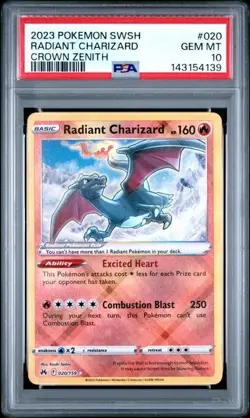 PSA 10 Radiant Charizard #20 - Pokemon Crown Zenith - Pokemon TCG GEM MINT - Image 1