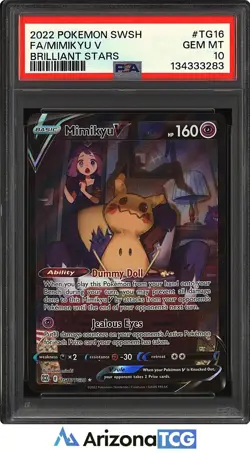 Pokemon 2022 Mimikyu V TG16/TG30 Trainer Gallery Brilliant Stars GEM MINT PSA 10 - Image 1