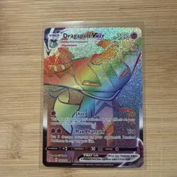 Pokemon TCG Dragapult VMAX Holo Rainbow Rare Card Rebel Clash 197/192 Pack Fresh - Image 1
