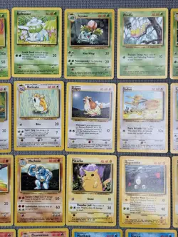 VINTAGE Pokemon - Base Set Lot - 45 Cards - Common & Uncommon -No Duplicates- LP - Image 3