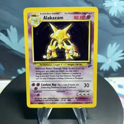 Pokemon Alakazam 1/130 Base Set 2 Holo HP - Image 1