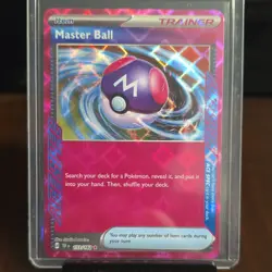 Pokemon Master Ball Trainer ACE SPEC Holo 153/162 SV05: Temporal Forces - Image 1