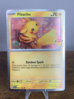 Pikachu 051/162 SWIRL 💫 Cosmos Holo - Pokemon Day 2026 Stamped Promo TCG - Image 3