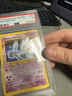PSA 1 2002 Pokemon Neo Destiny Shining Mewtwo Holo 109/105 Secret Rare WOTC - Image 2