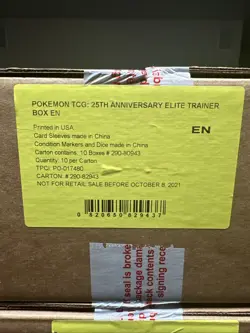 2021 Pokemon Celebrations Elite Trainer Box ETB Factory Sealed 10 Box Case 25TH - Image 1