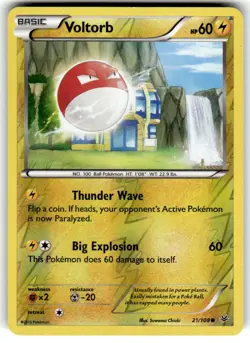 Voltorb 21/108 Roaring Skies Reverse Holo Pokemon TCG Lightly Played - Image 1