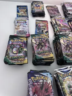 EMPTY Pokemon Booster Pack Lot - Over 500 Packs, Most EVOLVING SKIES, More!! - Image 2