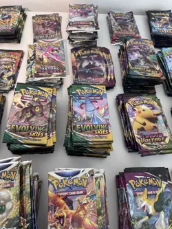 EMPTY Pokemon Booster Pack Lot - Over 500 Packs, Most EVOLVING SKIES, More!! - Image 3