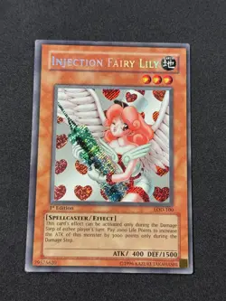 Yugioh Injection Fairy Lily LOD-100 1st Edition Secret Rare P/MP - Image 1