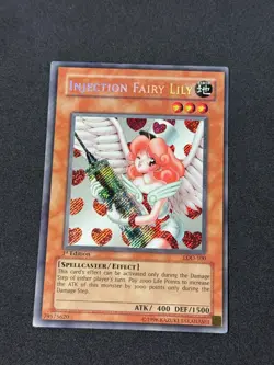 Yugioh Injection Fairy Lily LOD-100 1st Edition Secret Rare P/MP - Image 2