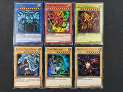 Yugioh LC01 Set: Obelisk, Slifer, Ra, Blue-Eyes, Dark Magician, 1996 TM MINT - Image 1