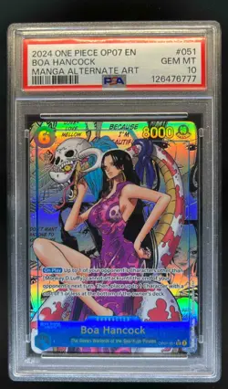 2024 One Piece 500 Years in the Future Boa Hancock Manga Art #OP07-051 PSA 10 - Image 1
