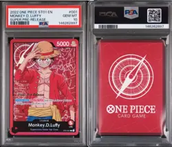 2022 One Piece Monkey.D.Luffy Super Pre-Release ST01-001 PSA GEM MINT ROOKIE - Image 1