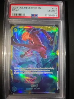 PSA 10 Sanji OP06-119 Wings of the Captain 2024 One Piece English Card - Image 1