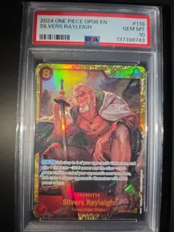 Silvers Rayleigh 2024 One Piece Two Legends Secret Rare OP08-118 PSA 10 - Image 1