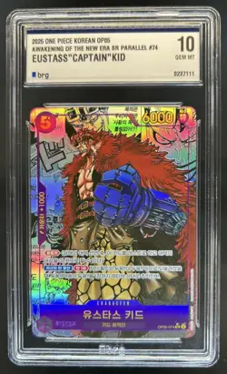 2025 One Piece Korean New Era Eustass Captain Kid Manga Alt Art #OP05-074 BRG 10 - Image 1