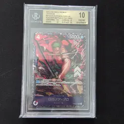 2025 One Piece Promos #ST21015 RORONOA ZORO SR Flagship Battle Top Prize BGS 10 - Image 1