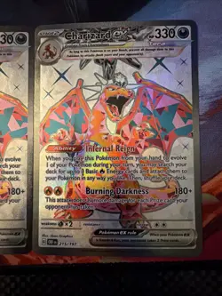 (2) Charizard EX Obsidian Flames Ultra Rare Full Art Holo Card 215/197 Lot - Image 3