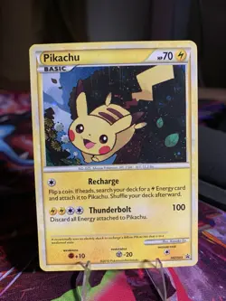 Pokemon TCG Pikachu HGSS03 Black Star Promos Holo Card Light Play Condition - Image 1
