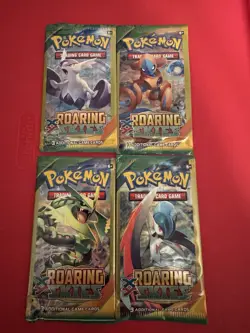2016 POKEMON XY ROARING SKIES 3 Card Mini Booster Packs Complete Pack Art Set - Image 2