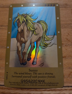 Bella Sara TCG Sunny VPF1/1 Promo Rare FOIL HOLO Series 2 Horse Trading Card - Image 1