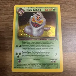 Dark Arbok Rare Holo Pokemon Card Team Rocket 2/82 Basic 1999 Holographic MP - Image 2