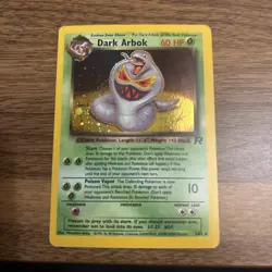 Dark Arbok Rare Holo Pokemon Card Team Rocket 2/82 Basic 1999 Holographic MP - Image 3