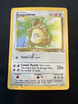 1999 Jungle Vintage Pokemon 2 Card Lot: Holo Pinsir 9/64 & Kangaskhan 5/64 - Image 4