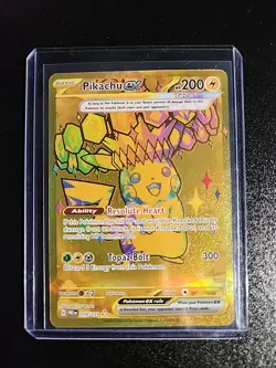 Pokemon Pikachu TCG Prismatic Evolutions Hyper Rare Gold Card 179/131 - Image 1