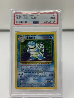 1999 Blastoise Holo Base Set MINT PSA 9 Pokemon Card #2/102 - Image 1