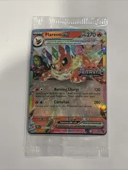 Pokemon TCG - Flareon EX Prismatic Evolutions Stamped Card *Sealed* 014/131 - Image 1