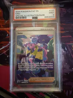 Iono 237/091 Sv: Paldean Fates Holo Special Illustration Rare Card PSA 9 - Image 1