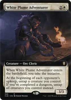 MTG Foil - White Plume Adventurer (Extended Art) - 558 / NM / English - Image 1