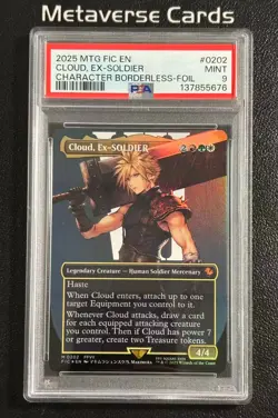2025 MTG Final Fantasy English Characer Borderless Foil Cloud EX-Soilder PSA9 - Image 1